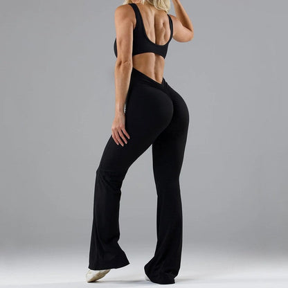 Damen Jumpsuit Sportlich Flared mit Weichem Stoff