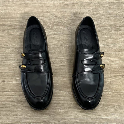 Damen Mokassins Bequem Doppelriemen Modern