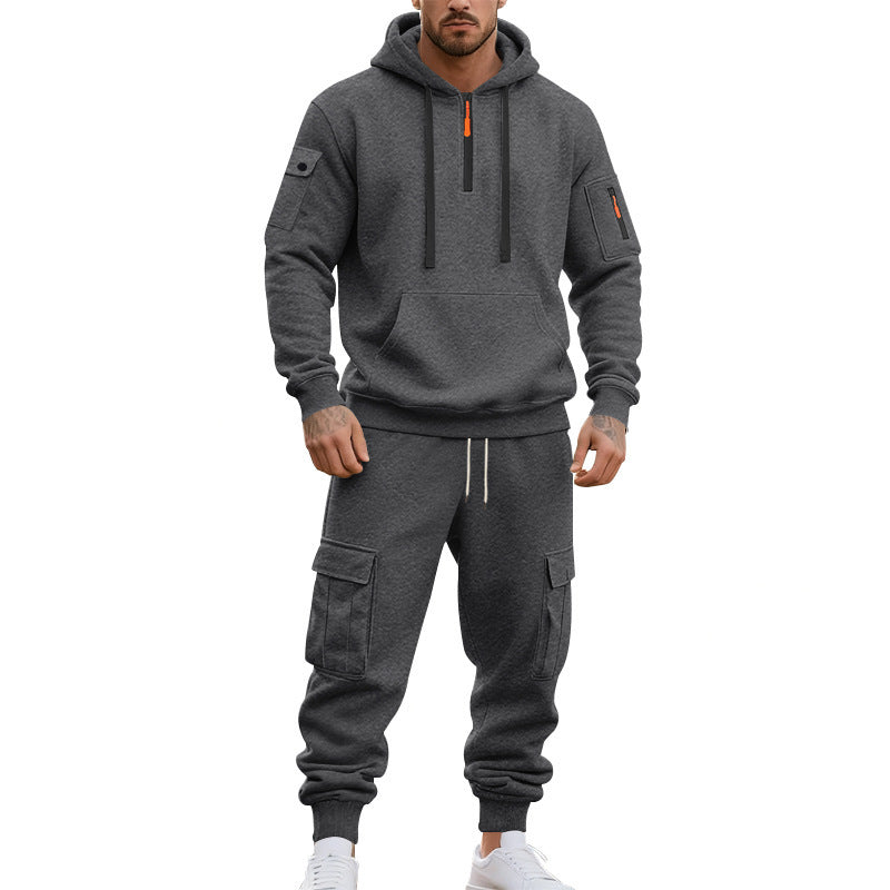 Herren Hoodie Set Komfortabel Cargo Jogger