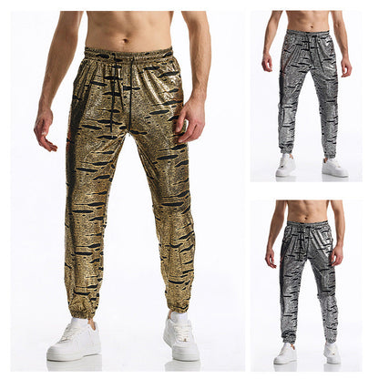 Herren Jogginghose Metallic Glänzend Elegant - BerlinGlamour