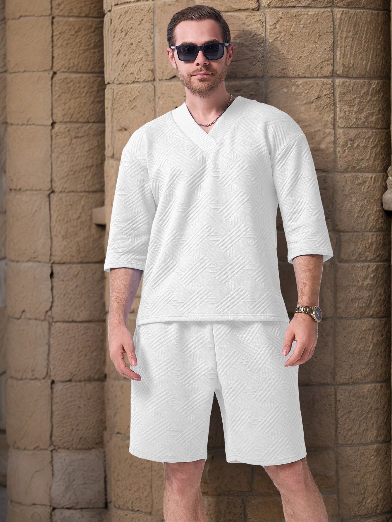 Herren Sportbekleidung Set Oberteil Shorts Laufsport