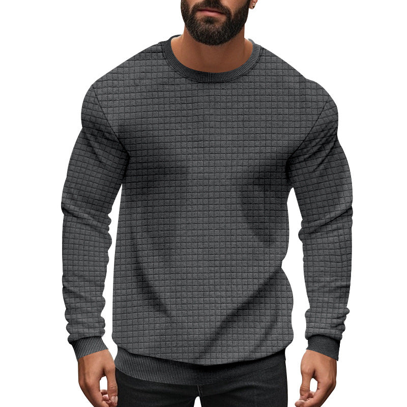Herren Sweatshirt Langarm Elastisch Strukturiert Modern