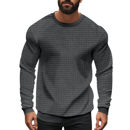 Herren Sweatshirt Langarm Elastisch Strukturiert Modern