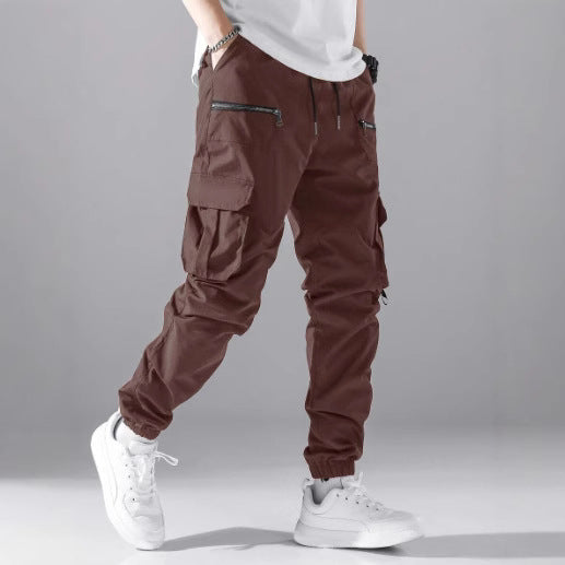 Herren Cargo-Hose Reißverschluss-Taschen Bequem Praktisch