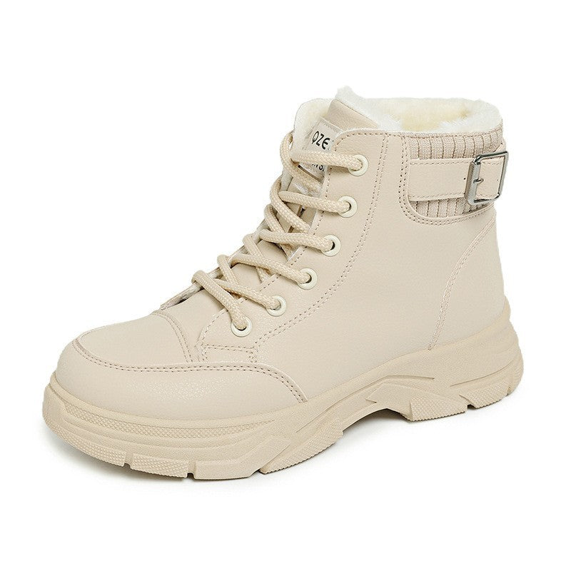 Damen Sneaker High-Top Winter Warm mit Fleece-Innenleben - BerlinGlamour