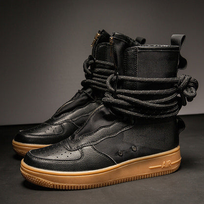 Damen Sneaker High-Top Atmungsaktiv Sportlich Schwarz