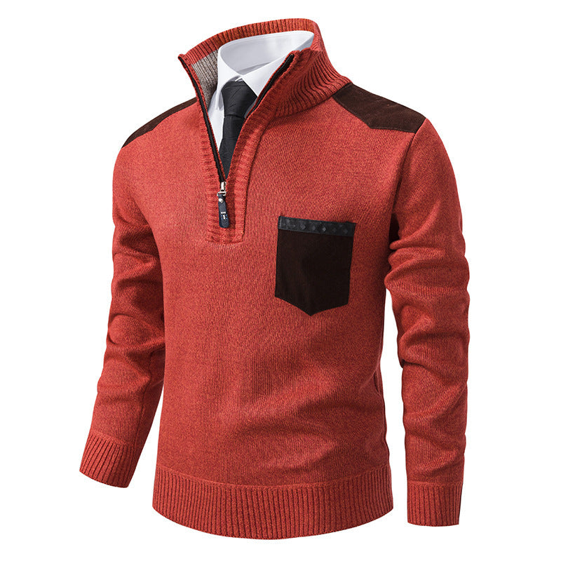 Herren Pullover Lässig Mit Reißverschluss Moderner Kragen