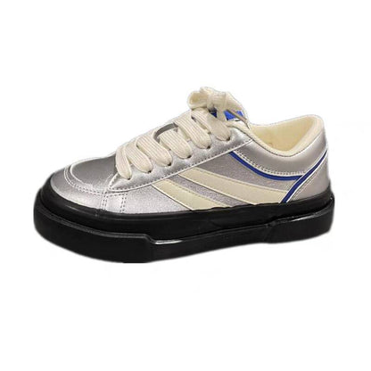 Damen Sneaker Glänzend Komfortabel Laufsohle