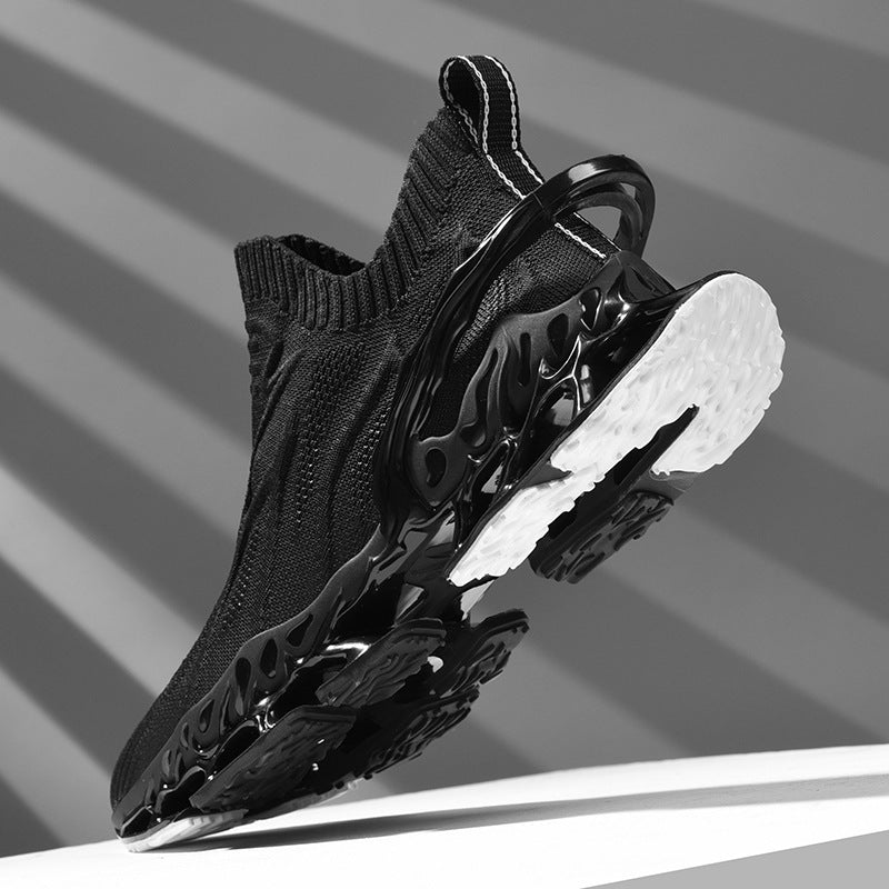 Damen Sneaker Sportlich Modern mit Strick-Obermaterial