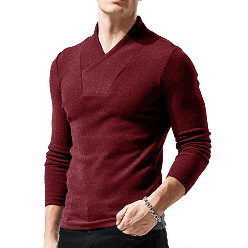 Herren Pullover Moderner Kragen Feine Struktur