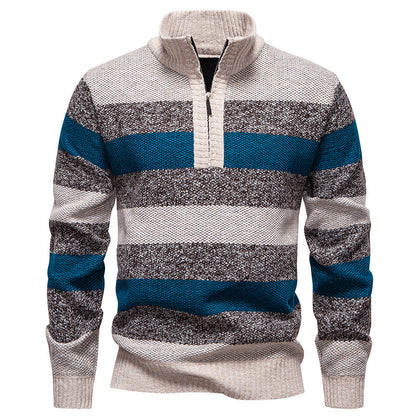 Herren Strickpullover Modern mit Kontraststreifen