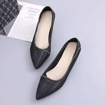 Damen Ballerinas Elegante Schuhe mit Wellenrand