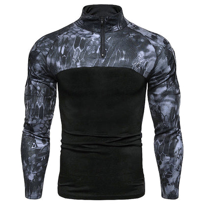 Herren Langarm Pullover Sportlich Reißverschluss Hochkragen