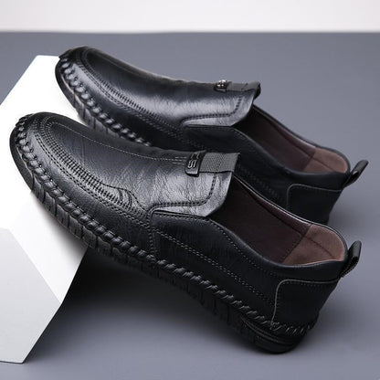 Herren Leder Schuhe Slip-On Elegant Bequem