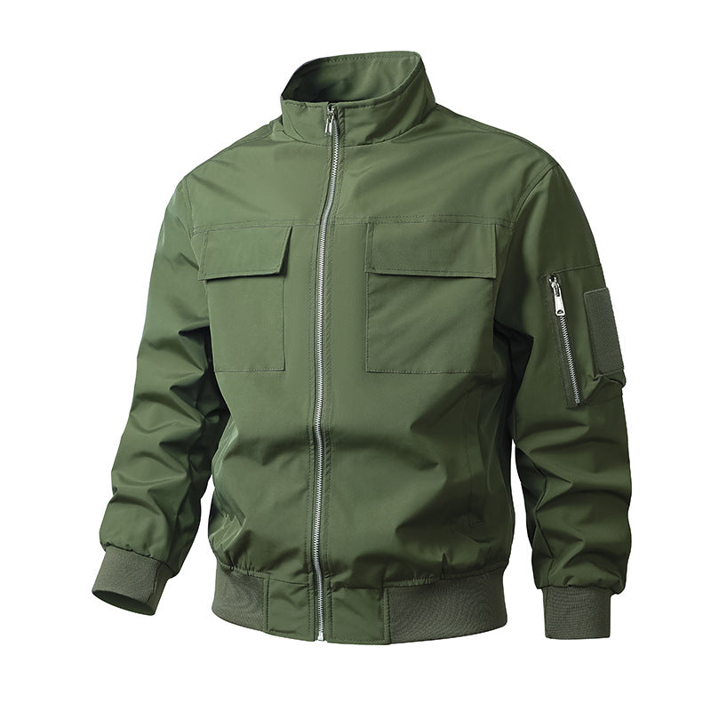 Herren Outdoor Jacke Winddicht Mit Taschen Funktionell