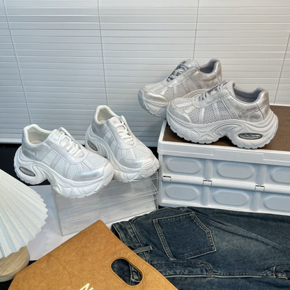 Damen Plateau Sneaker Trendy Höhe Schuhe