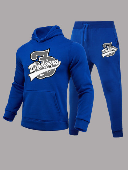 Herren Sport Set Hoodie Jogginghose mit Coolen Prints