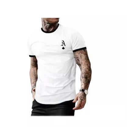 Herren T-Shirt Modern Kontrast Kragen Trendy