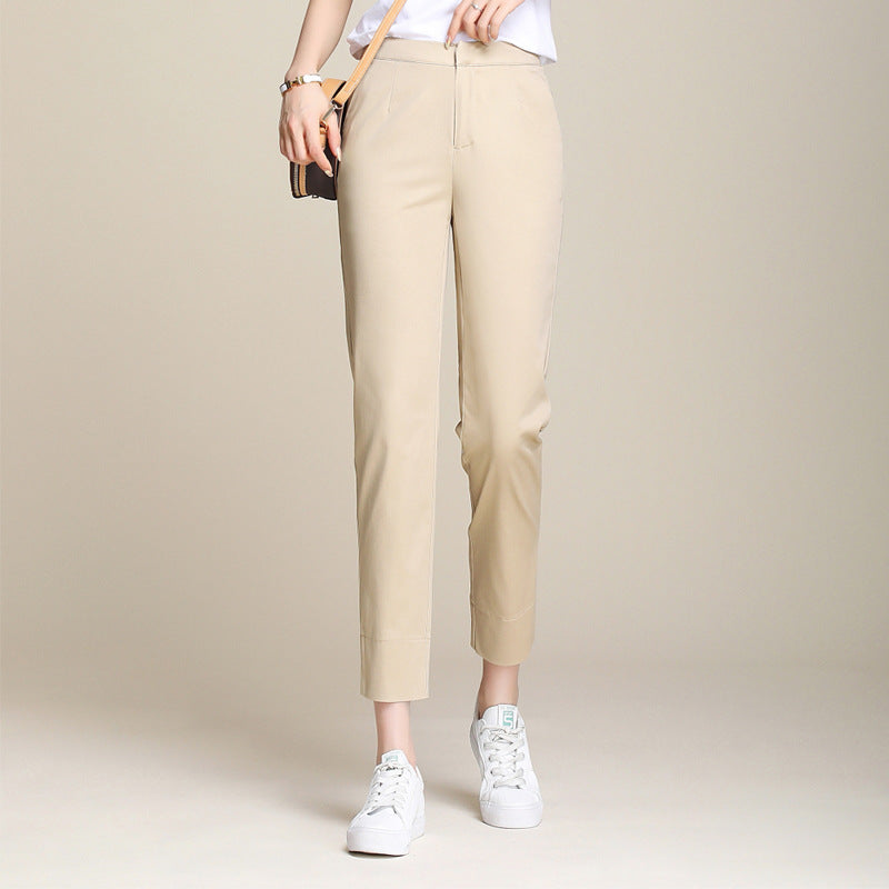 Damen Slimfit Hose mit Bundfalten Elegant
