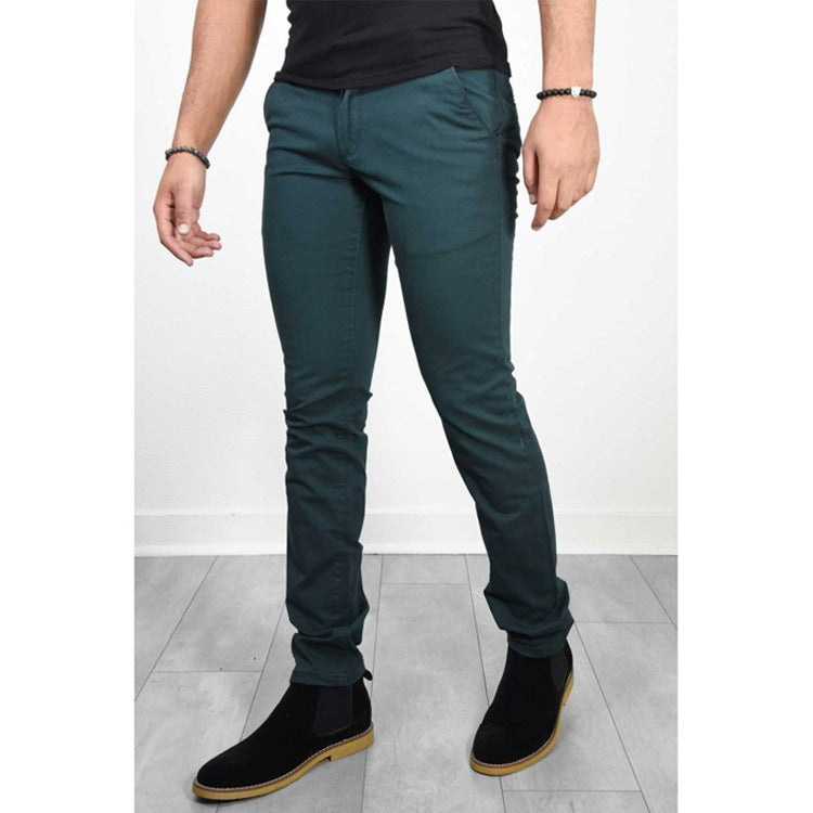 Schmale Herrenhose Elastisch Chinohose Slim Fit