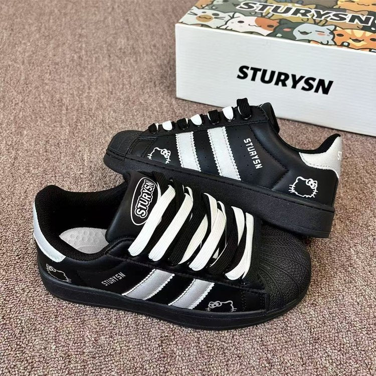Damen Sneaker Sportlich Strapazierfähig mit Gummi Sohle - BerlinGlamour