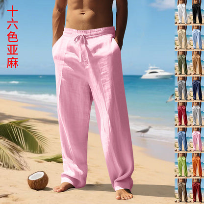 Die elastischen Strandhose mit seitlichen Taschen sind ideal für den Strandbesuch. Sie sind leicht, bequem und bieten genugend Platz für deine Sachen. Der elastische Bund sorgt dafür, dass deine Strandhose