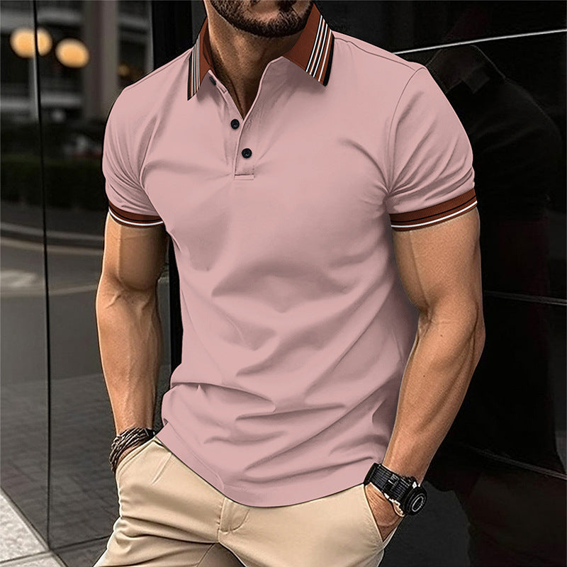 Herren Poloshirt Slim Fit Moderner Kragen Athletisch