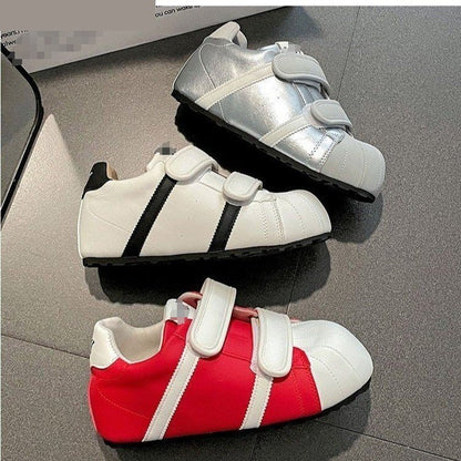 Damen Sneaker Sportlich Bequem Klettverschluss
