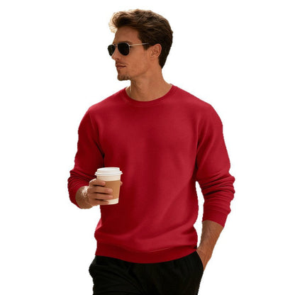 Herren Pullover Sportlich Rundhals Grau