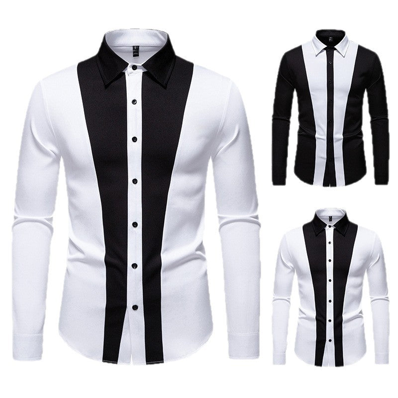 Herren Hemd mit Kontrastfarben Elegantes Design Modern