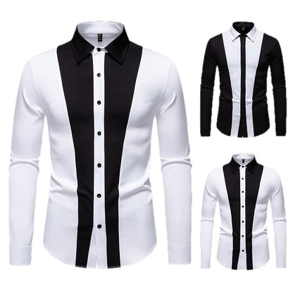 Herren Hemd mit Kontrastfarben Elegantes Design Modern