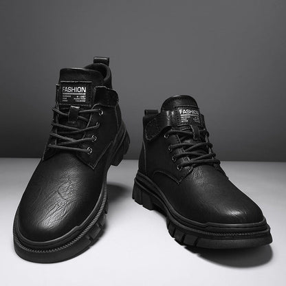 Damen Winterstiefeletten Leder Warm Komfortabel