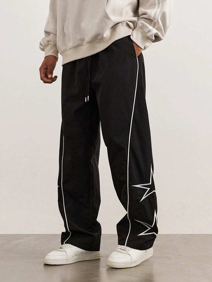 Herren Chino-Hose Mit Sternen-Muster Trendig Urban