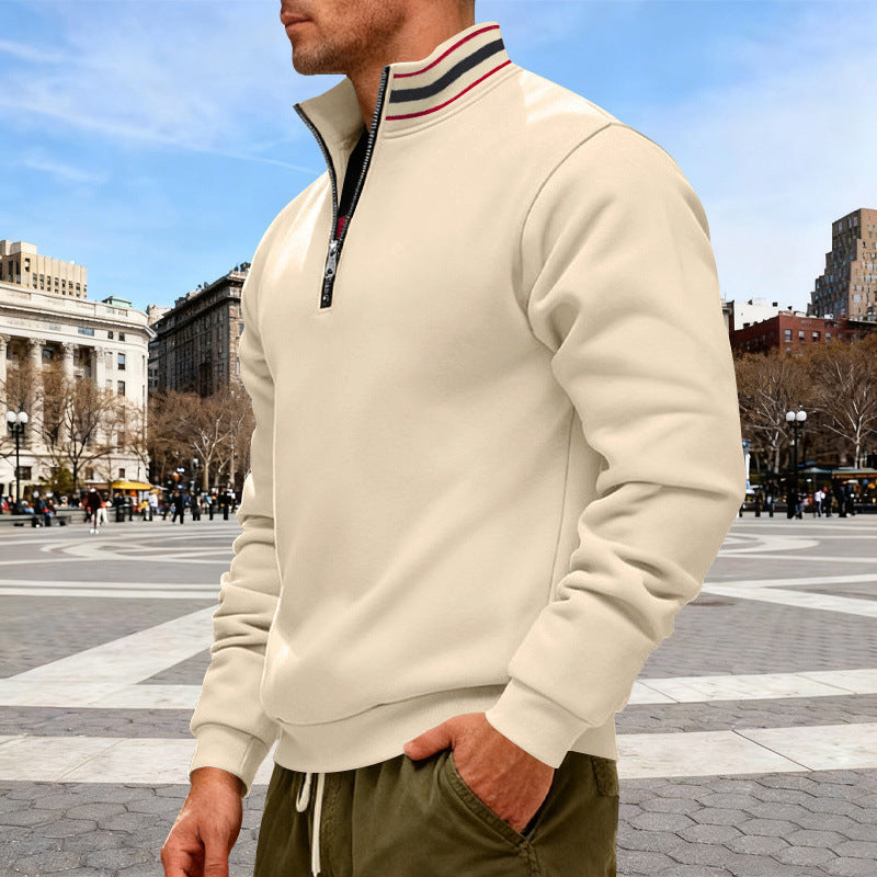 Herren Sportpullover Modern Athletisch Grün - BerlinGlamour