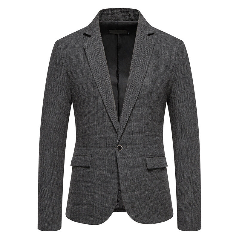 Herren Blazer Slim Fit mit Karomuster Elegant
