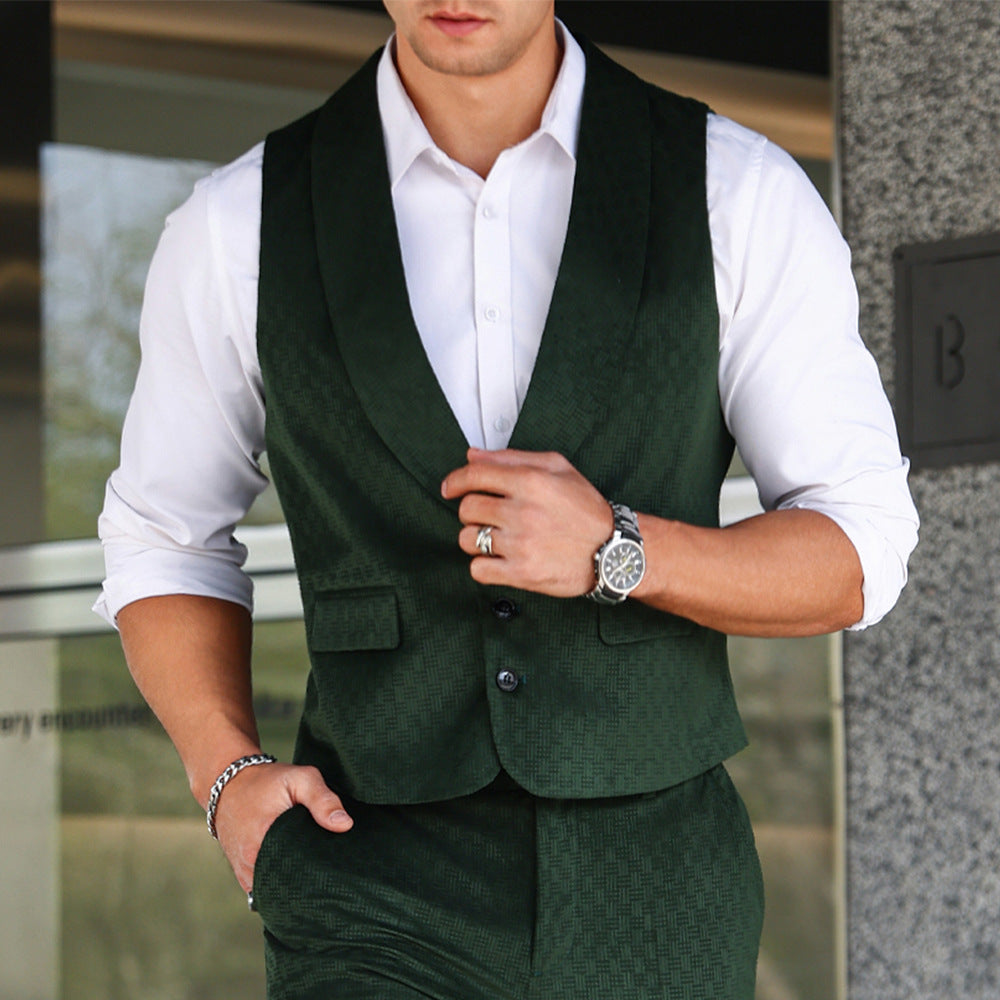 Herren Anzugweste Elegant Strukturiert Modern