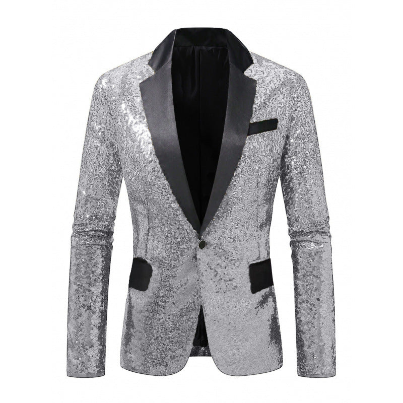 Herren Paillettenblazer Elegant Modern Schnitt