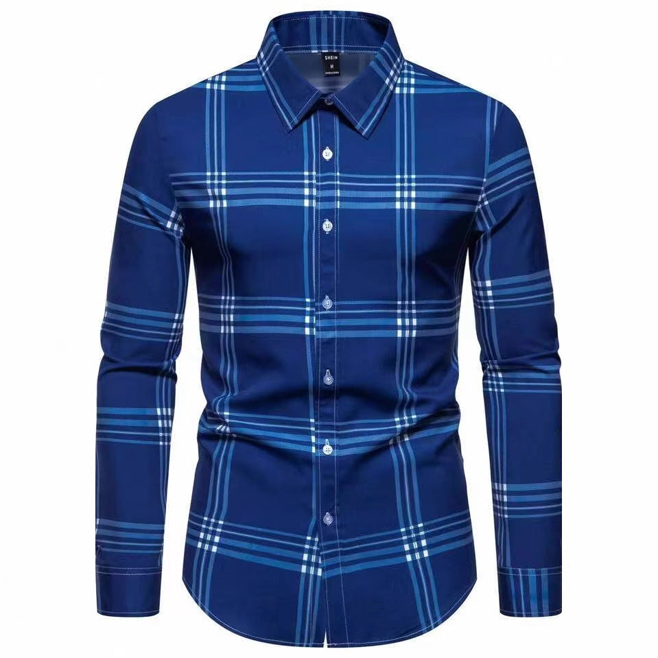 Kariertes Herrenhemd Modern Berlin Stil