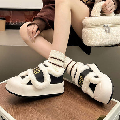 Damen Sneaker Warm Gefüttert Modisch Comfort