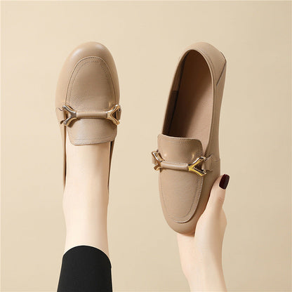 Damen Mokassins Elegante Schnalle Schuhe Modern