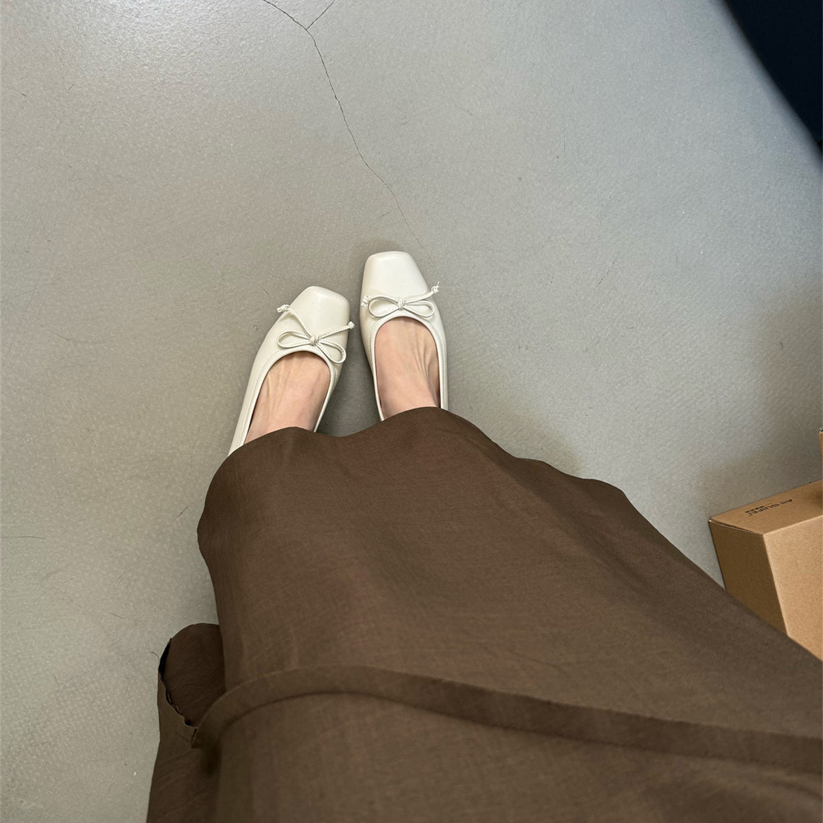 Damen Ballerinas Klassisch Schleifenakzent Weich