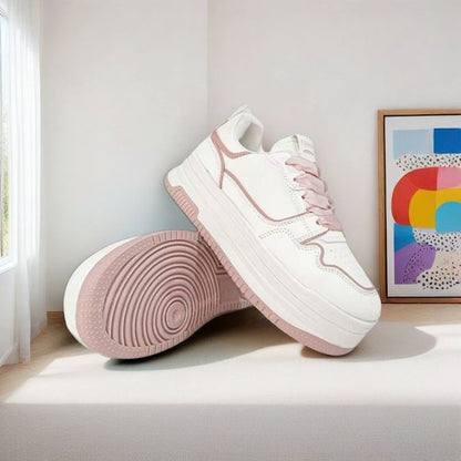 Damen Sneaker Plattform Schuhe Elegant Rutschfest