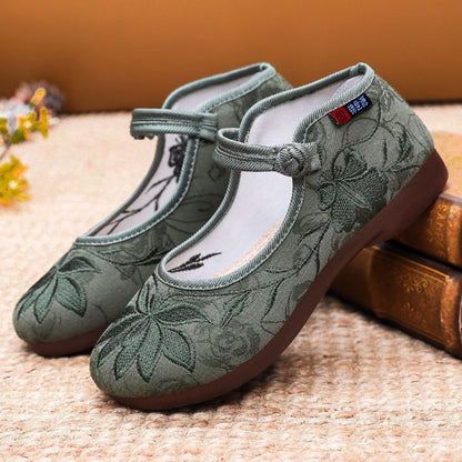 Damen Ballerinas Bequem Floral Elegant