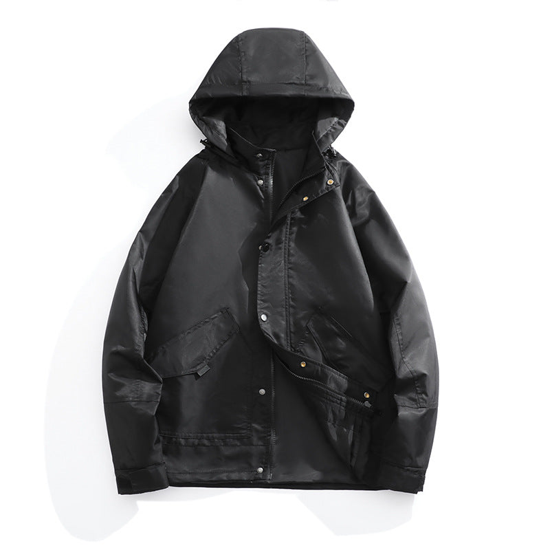 Herren Sportjacke Übergangsjacke mit Kapuze Reflektierend - BerlinGlamour