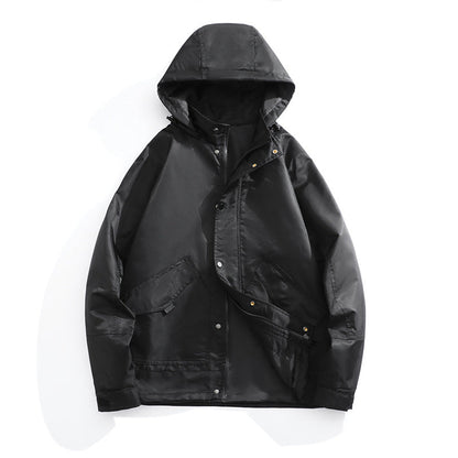 Herren Sportjacke Übergangsjacke mit Kapuze Reflektierend - BerlinGlamour