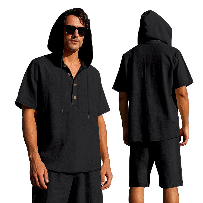 Herren Sportset Kapuzenpullover atmungsaktiv Grau