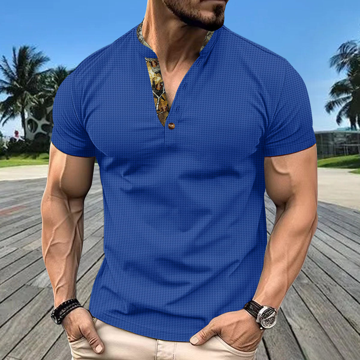 Herren Poloshirt Kurzarm Modern mit Kragen