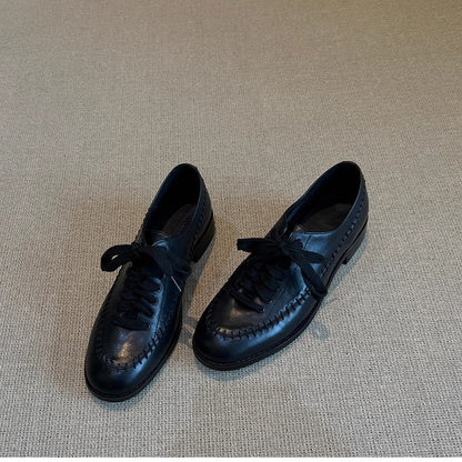 Damen Schnürschuhe Lederschuhe Modisch Elegante Stile