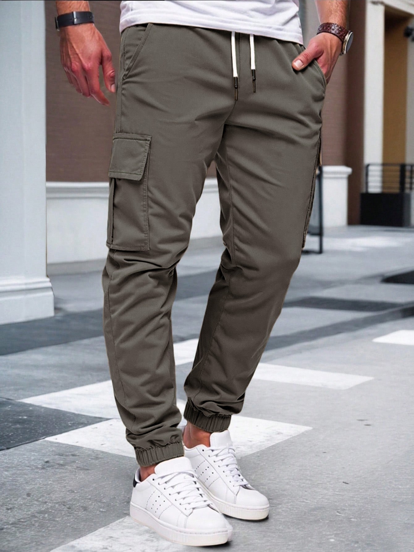 Herren Cargo-Hose Bequem Praktisch