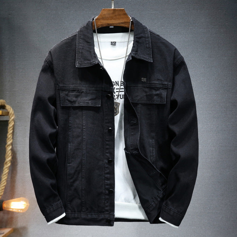 Herren Denimjacke Modern Lässig mit Taschen